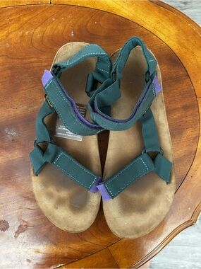 Teva Dark Green Strappy Sandals